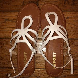 Report Goldy White Sandals